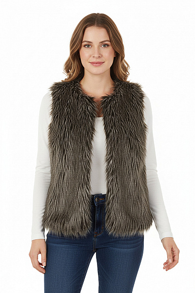 Dámská Vesta Šedá Second Hand Vel. XL