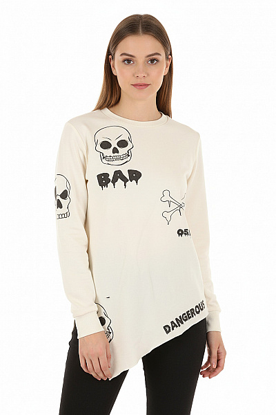 Dámská Mikina Bílá Vel. XS