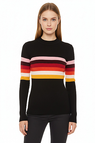 FB SISTER Dámský Pulovr Černý Second Hand Vel. S