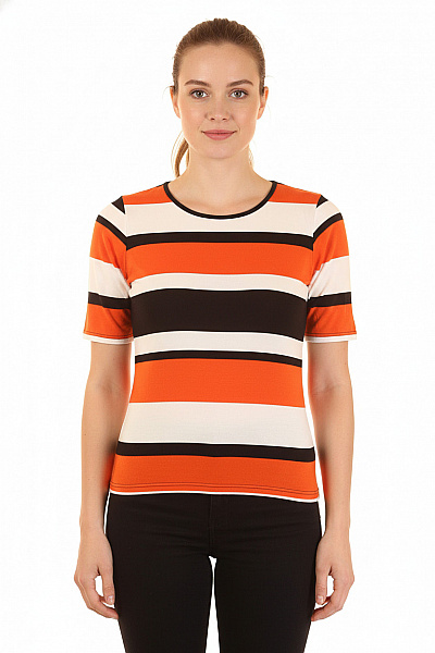 Dámské Tričko S Potiskem Oranžové Vel. 44