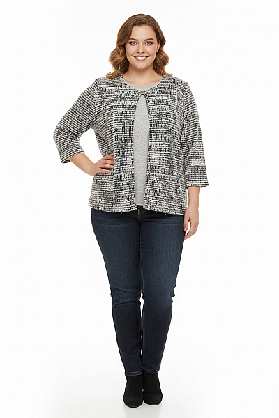 Dámský Svetr Šedý Second Hand Vel. XXXL