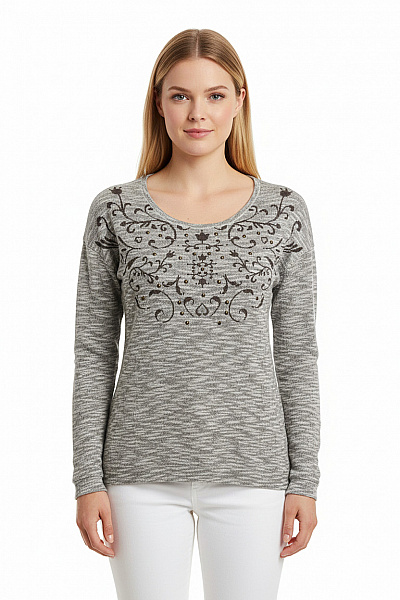 Dámský Pulovr Šedý Canda Vel. M