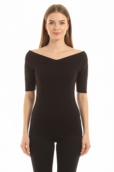  Halenka Pletená Černá Simply Be