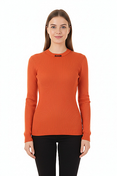 Dámský Pulovr Oranžový Second Hand