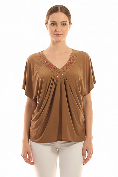  Halenka Jednobarevná Hnědá Second Hand