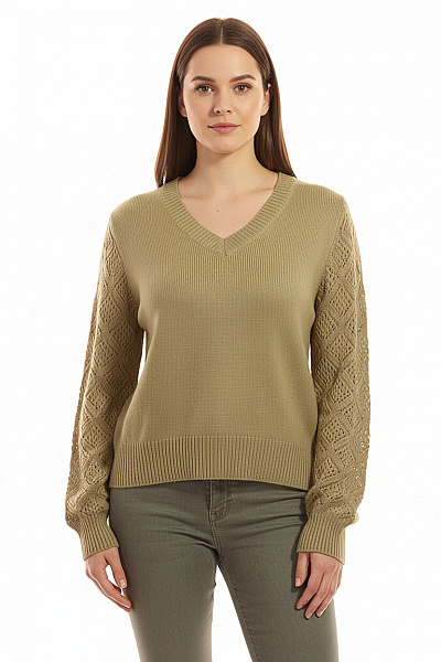 Dámský Pulovr Zelený Second Hand Vel. M