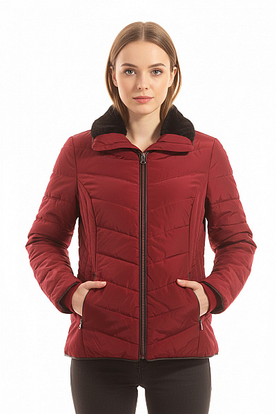 Tchibo Prošívaná Dámská Bunda Vínová Vel. 38