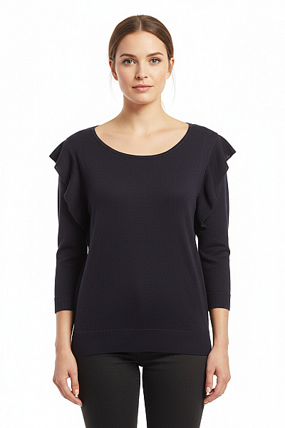 Dámský Pulovr Modrý PROMOD