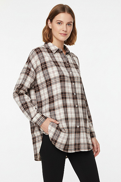 Kostkovaná Dámská Košile Barevná Moodo Vel. XS