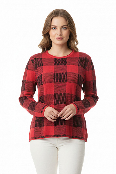 FB SISTER Dámský Svetr Červený Vel. M