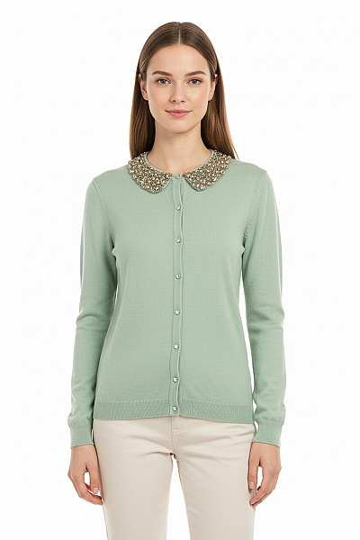 Dámský Svetr Zelený ATMOSPHERE Vel. 36