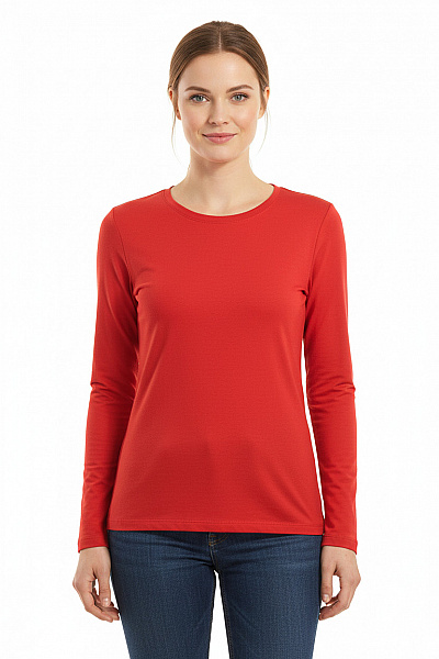 Jednoduché Dámské Tričko Červené