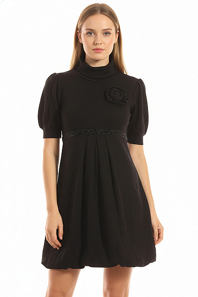  Šaty Pletené Černé