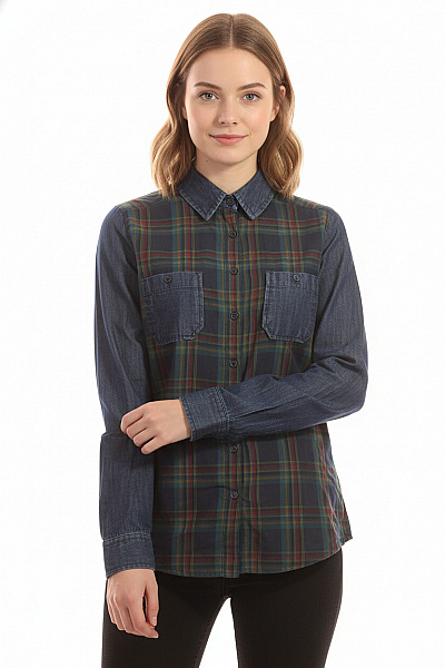 Kostkovaná Dámská Košile Modrá F&F Second Hand Vel. 38