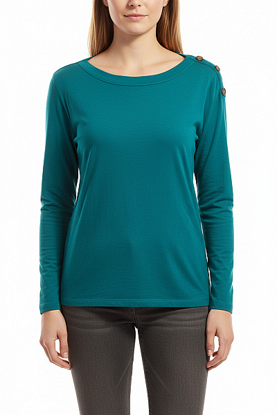 Jednoduché Dámské Tričko Modré Moodo Vel. M