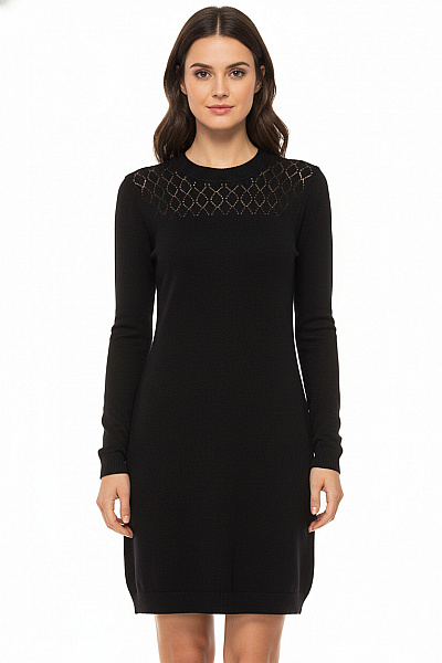  Šaty Pletené Černé Esmara