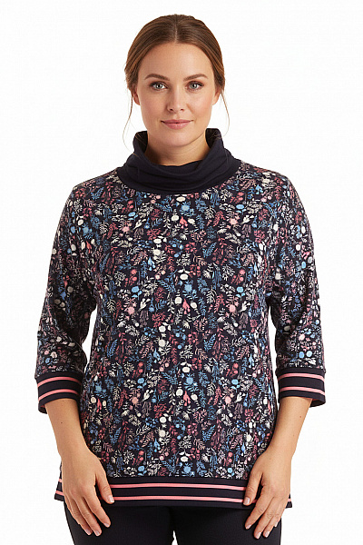 Ulla Popken Dámské Rolák Barevný Second Hand Vel. 48/50