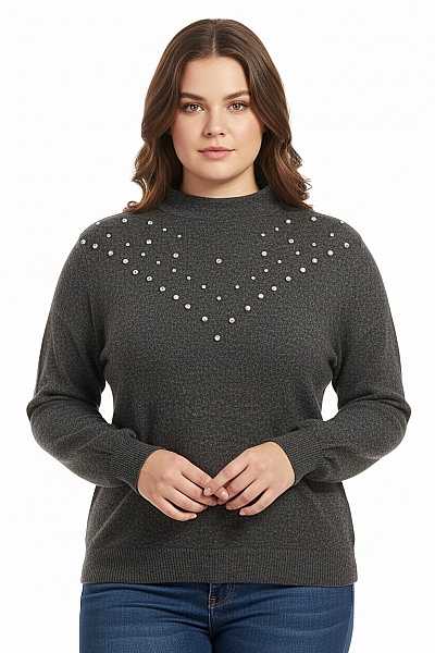 Dámský Pulovr Šedý SAVIDA Vel. 40