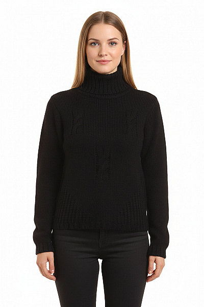 Dámský Svetr Vlněný Černý Vel. L/XL