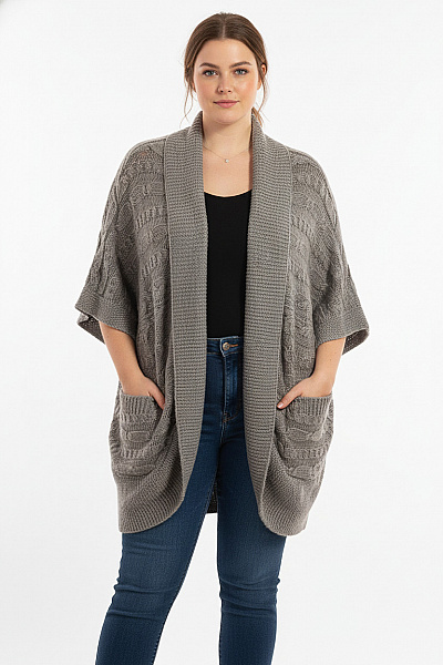 ZARA Dámský Cardigan Šedý Vel. 28