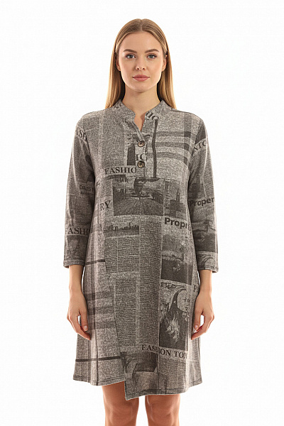  Šaty Pletené Šedé