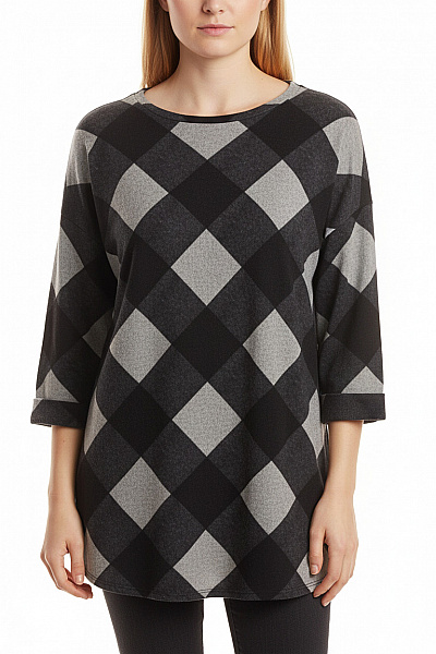 F&F Vzorovaná  Halenka Šedá Second Hand Vel.  38