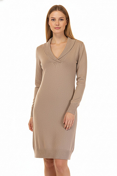  Šaty Pletené Béžové TOM TAILOR Second Hand Vel. L