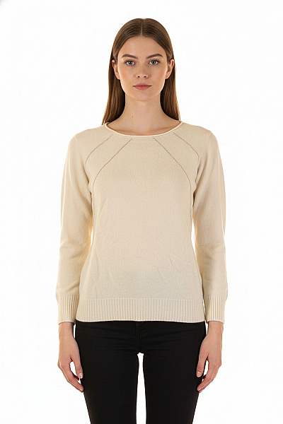 Pletená Halenka Vlněná Béžová FABIANA FILIPPI Vel. XS