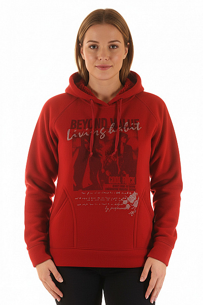Dámská Mikina Bez Zapínání Červená Vel. XL