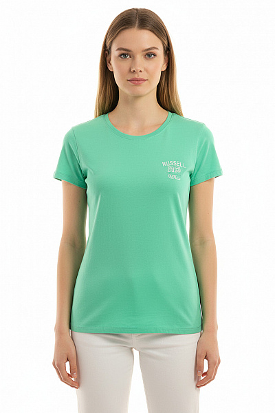 RUSSELL COLLECTION Jednoduché Dámské Tričko Zelené Vel. L