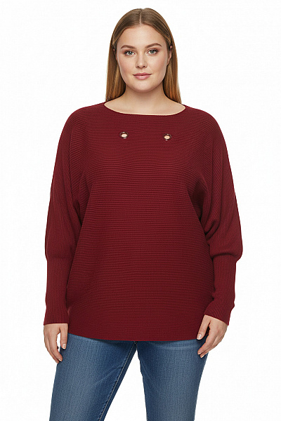 Dámský Pulovr Vínový Vel. ONE SIZE