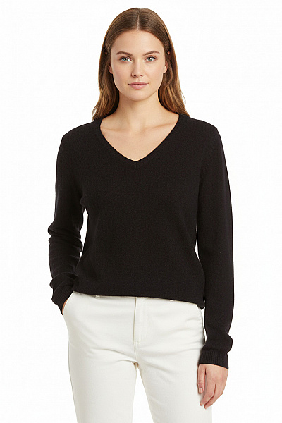 Dámský Pulovr Vlněný Černý TATUUM Second Hand Vel. M