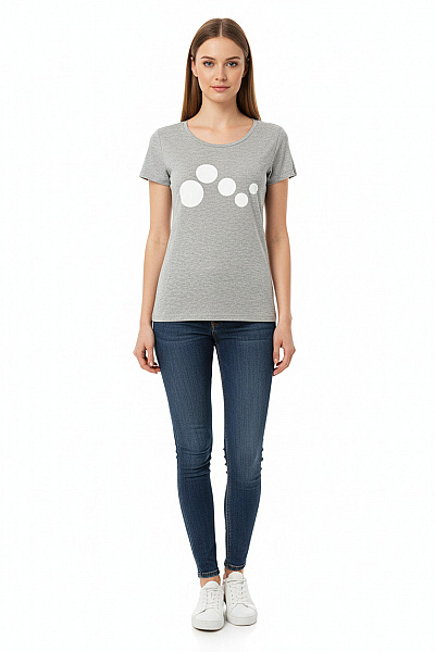 Dámské Tričko S Potiskem Šedé ONLY Vel. XS