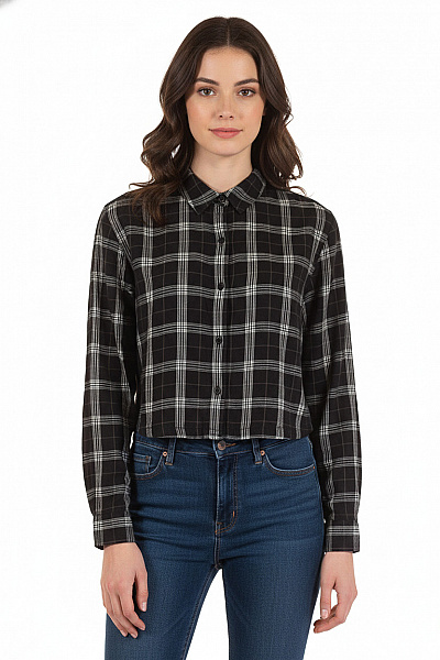 Dámská Košile Černobílá Second Hand Vel. S