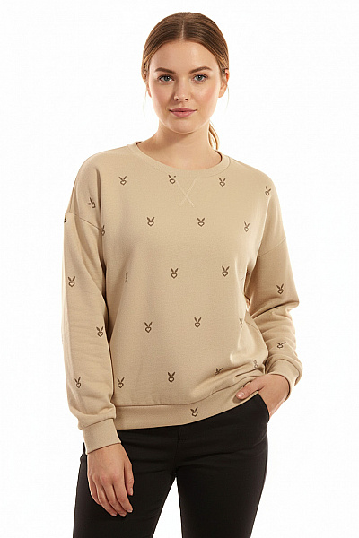 Dámská Mikina Béžová Second Hand Vel. M