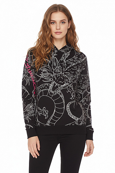 Bershka Dámská Mikina Bez Zapínání Černobílá Vel. S