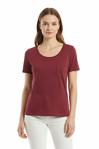 Dámské Tričko Vínová Vel. S