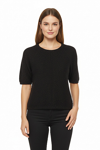 Dámský Pulovr Černý Maxi Blue Vel. 50/52