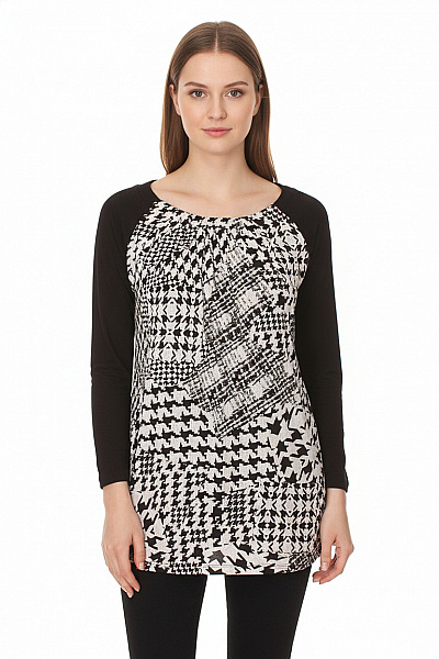 Vzorovaná  Halenka Černobílá