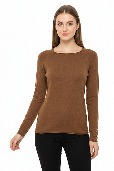 Dámský Pulovr Hnědý Second Hand