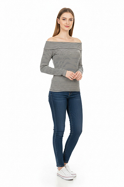 TOM TAILOR Dámské Tričko Černobílý Vel. S