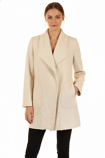 STRADIVARIUS Krátký Dámský Kabát Béžový Second Hand Vel. S