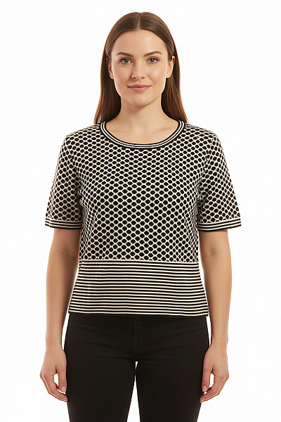 Dámský Svetr Černobílý