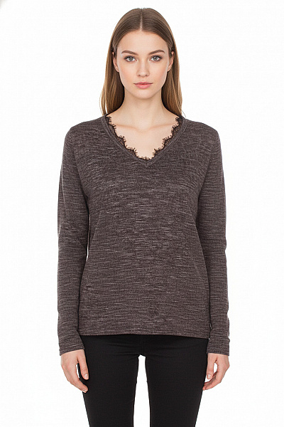  Halenka Pletená Šedá Second Hand Vel. XS