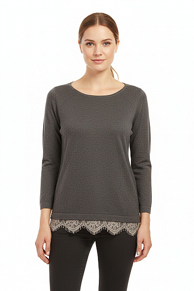 Dámský Pulovr Šedý Vel. L