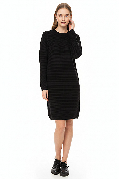  Šaty Pletené Černé Amisu Vel. 34