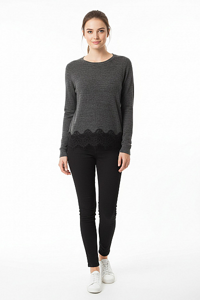 F&F  Halenka Pletená Šedá Vel.  38