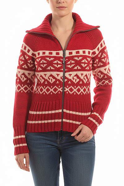 Mexx Dámský Cardigan Vlněný Červený Vel. L