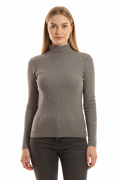 TRENDYOL Dámské Rolák Šedý Vel. M