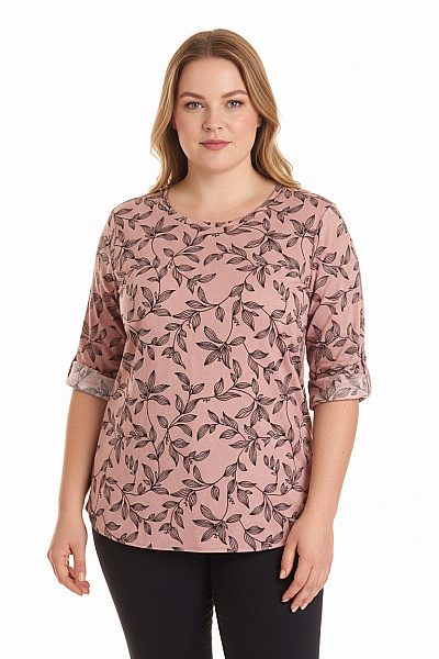 Dámské Tričko S Potiskem Růžové Vel. XXL